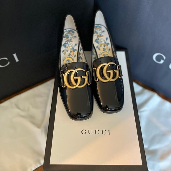 Gucci Womens Calfskin GG Marmont Mid Heel Pump NIB - Picture 10 of 15